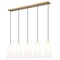 Z-Lite Farrell 5 Light Linear Chandelier, 7.25in. W x 13.75in. H, Modern Gold 3043P7-5L-MGLD - alternate 1